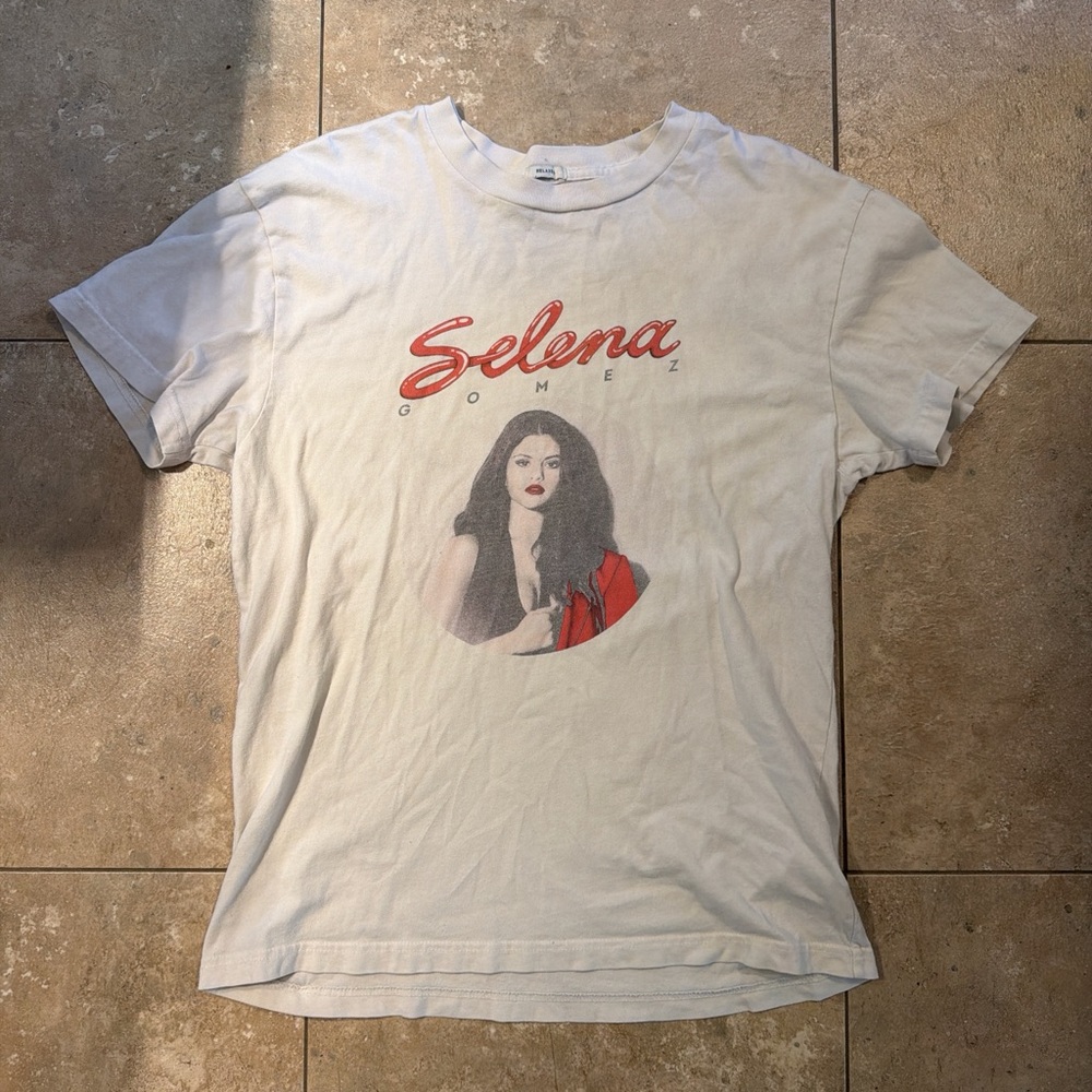 Abercrombie & Fitch Selena Gomez White T-Shirt